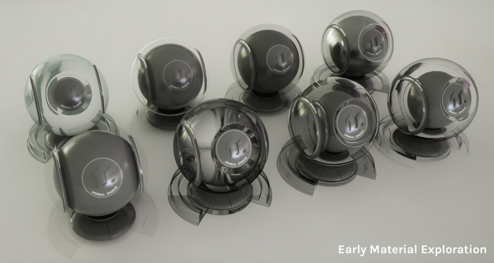 Initial glass material exploration using various setups to understand various techniques and processes