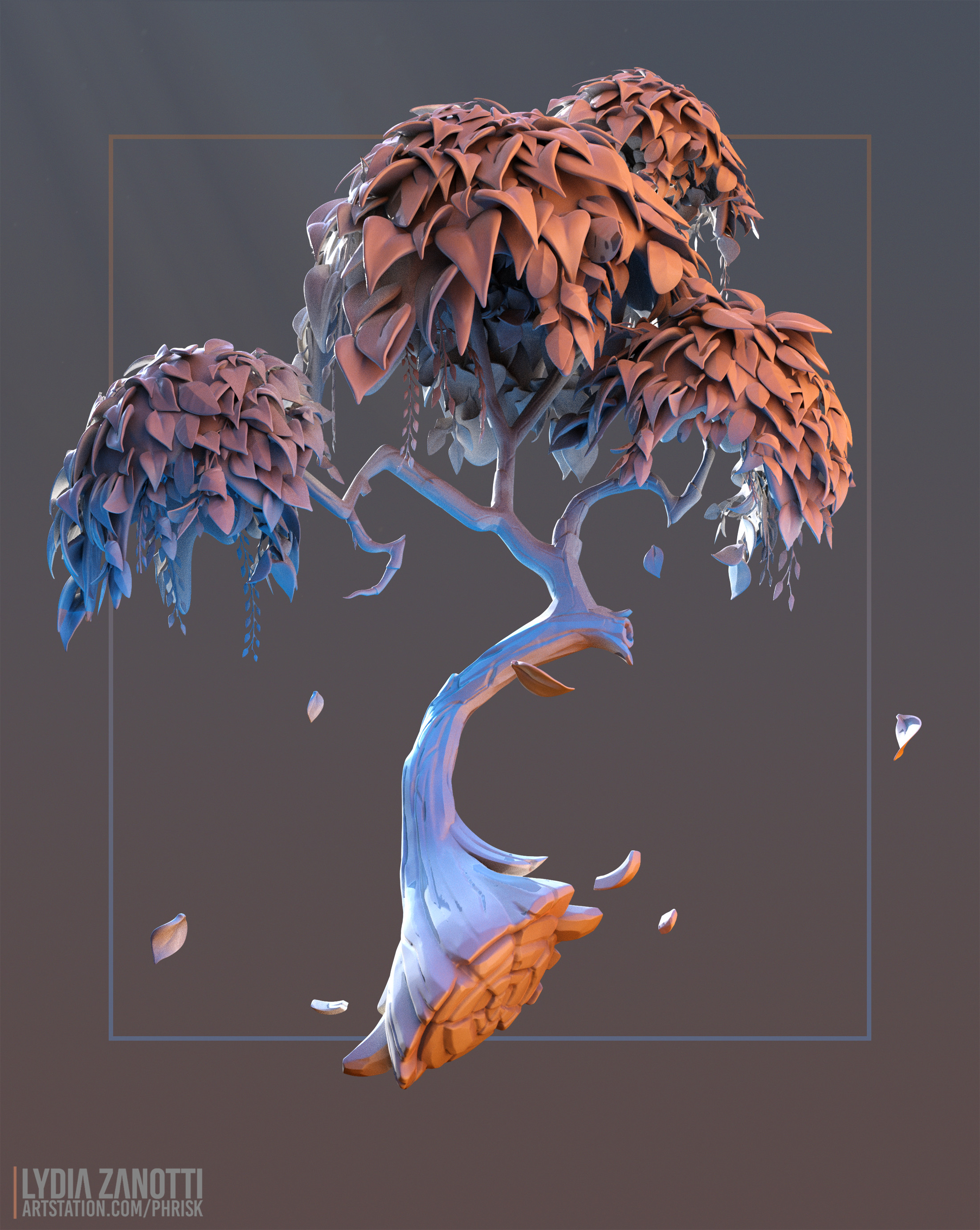 ArtStation - Stylized Autumn Tree