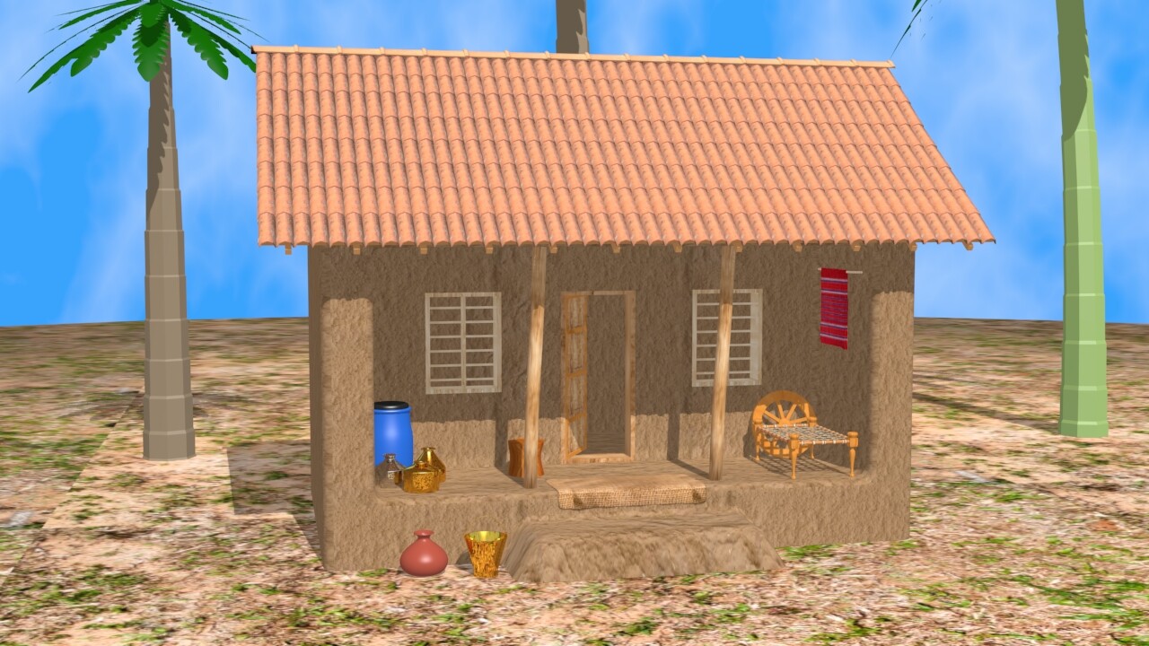 artstation-indian-village-house-indian-hut-3d-model