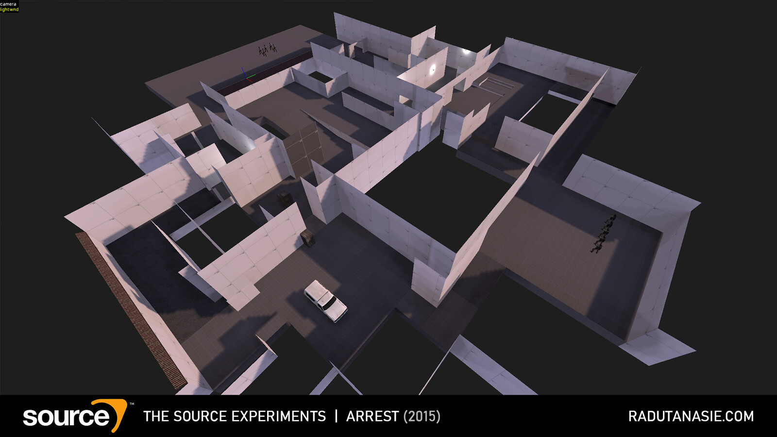 Unfinished layout for a map that was supposed to have some inspiration from Max Payne.
