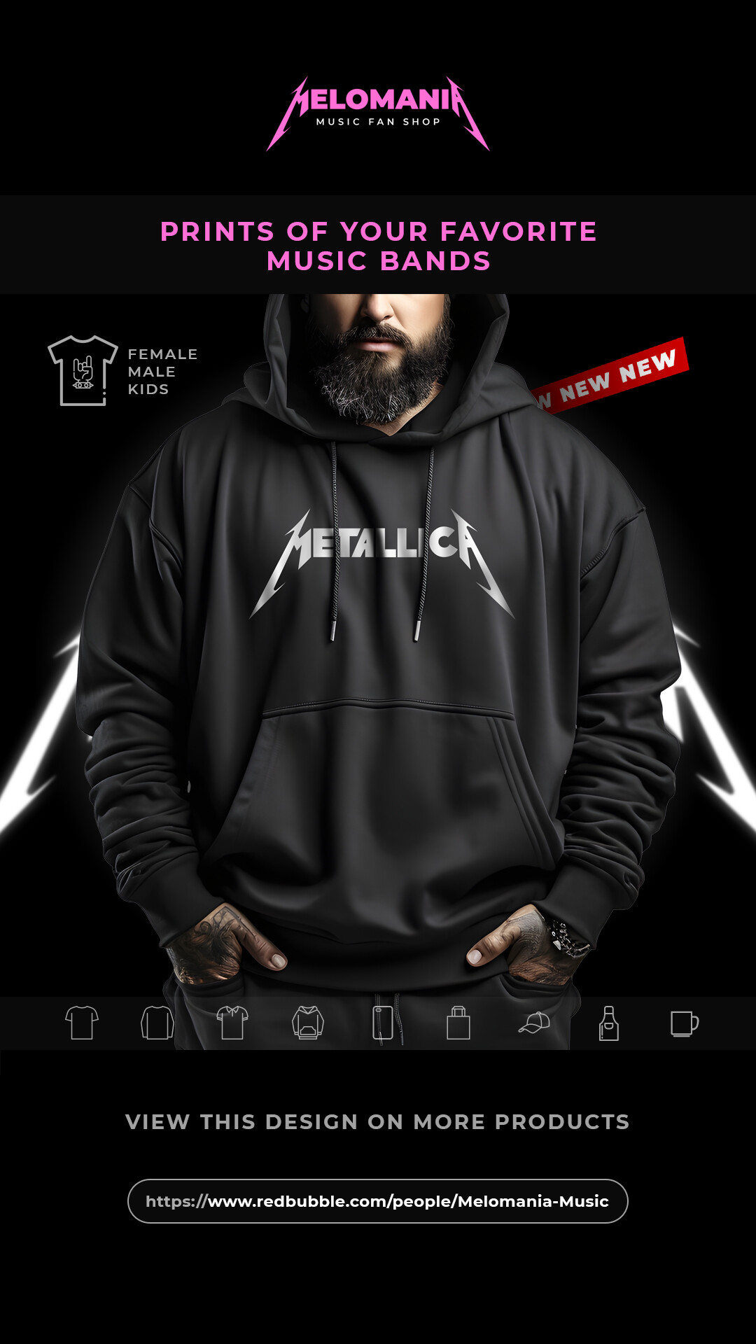 White metallica hoodie outlet