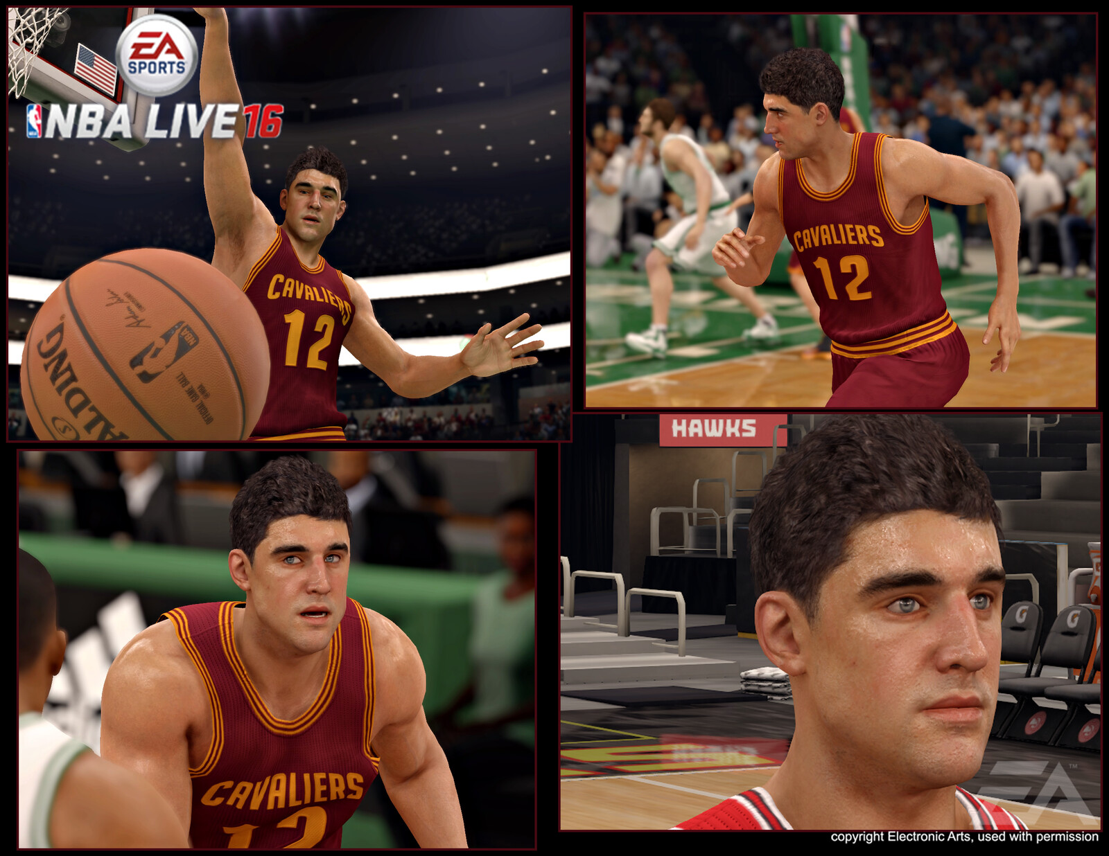 Joe Harris' head I worked on. After outsourcing fitted the 3D scan I did some minor clean up on the high resolution model topology issues and resculpting the mouth, created the normal maps, and implemented the head in the game