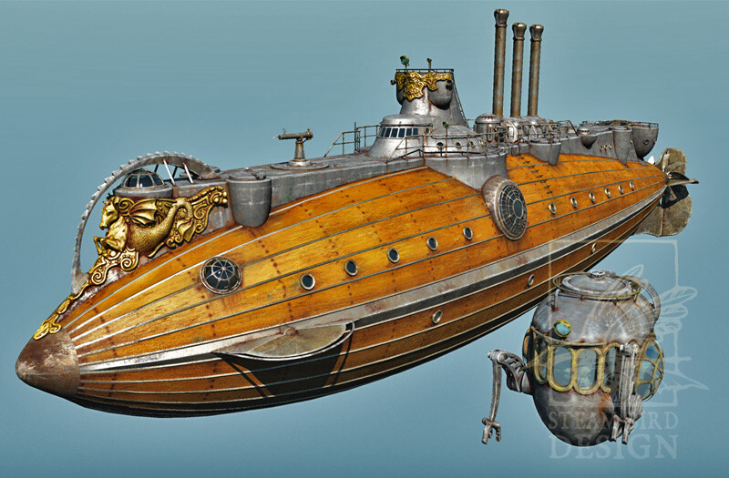 Steampunk SUbmarine - Argo-Hippocamp