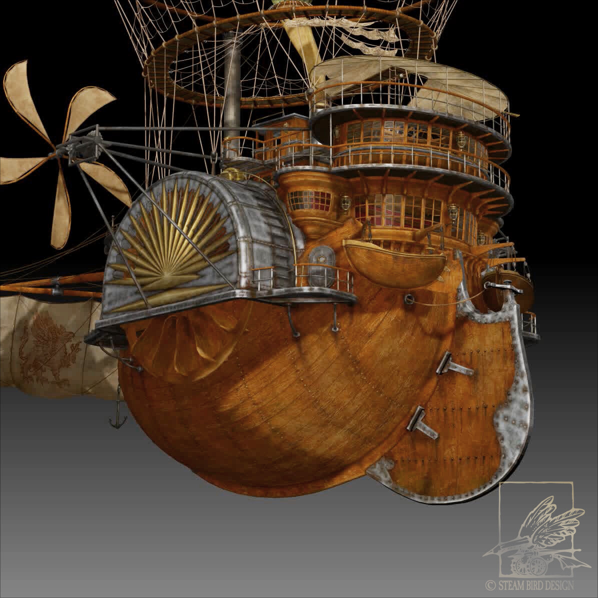 Steampunk Airship -4