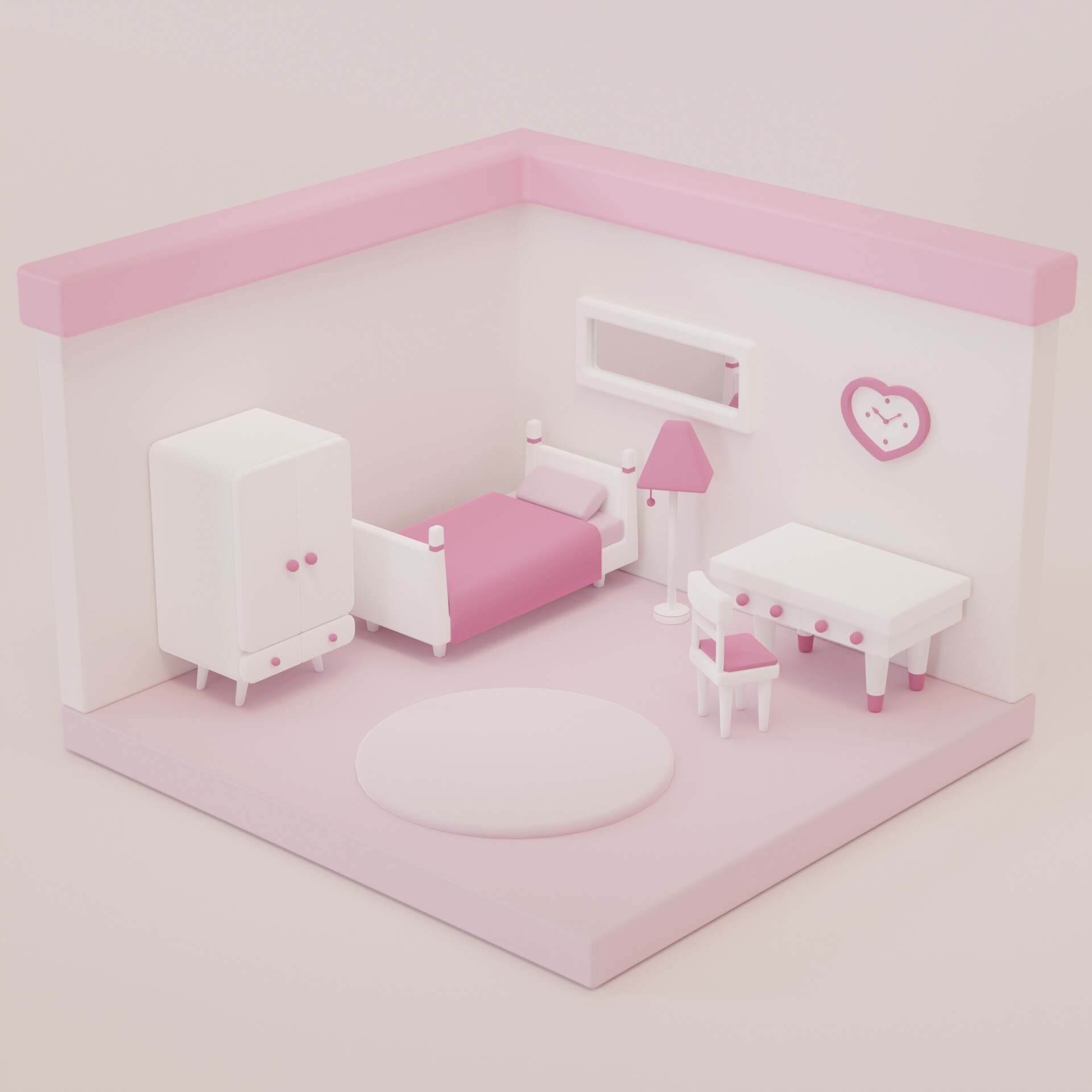 ArtStation "Low Poly Cute Furnitures"