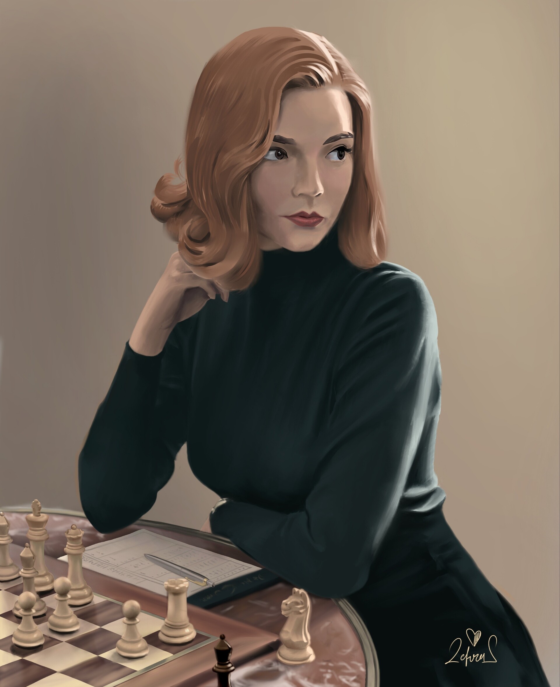 Elizabeth Harmon, The Queen's Gambit by Ralanart on DeviantArt