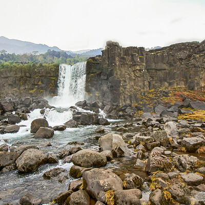 Akshath rao cliff stone waterfall