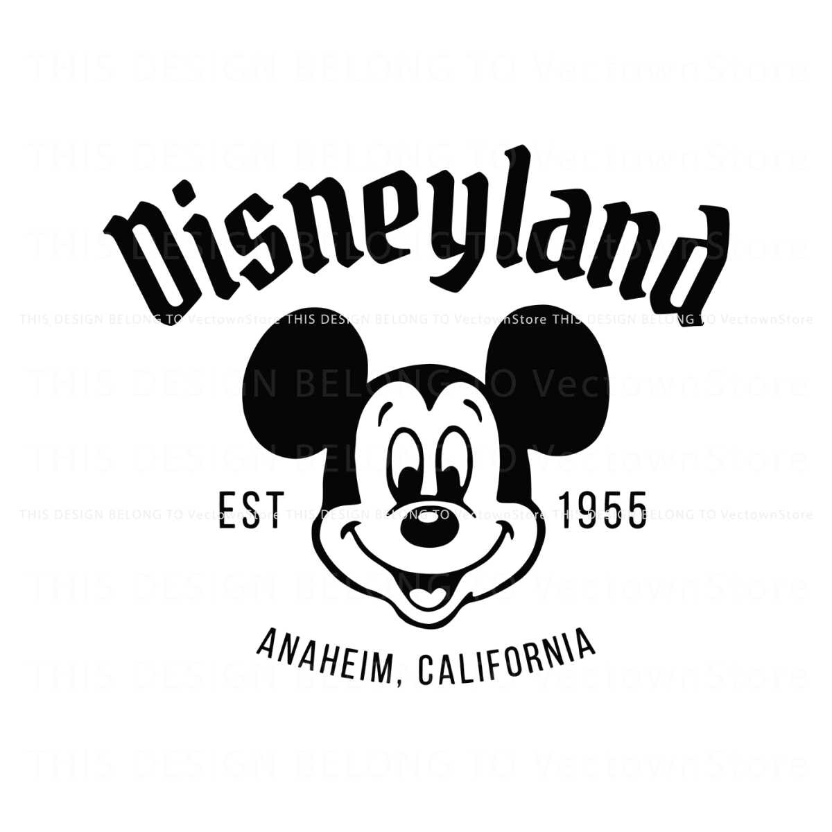 ArtStation - Mickey Disneyland Est 1955 Anaheim California SVG File