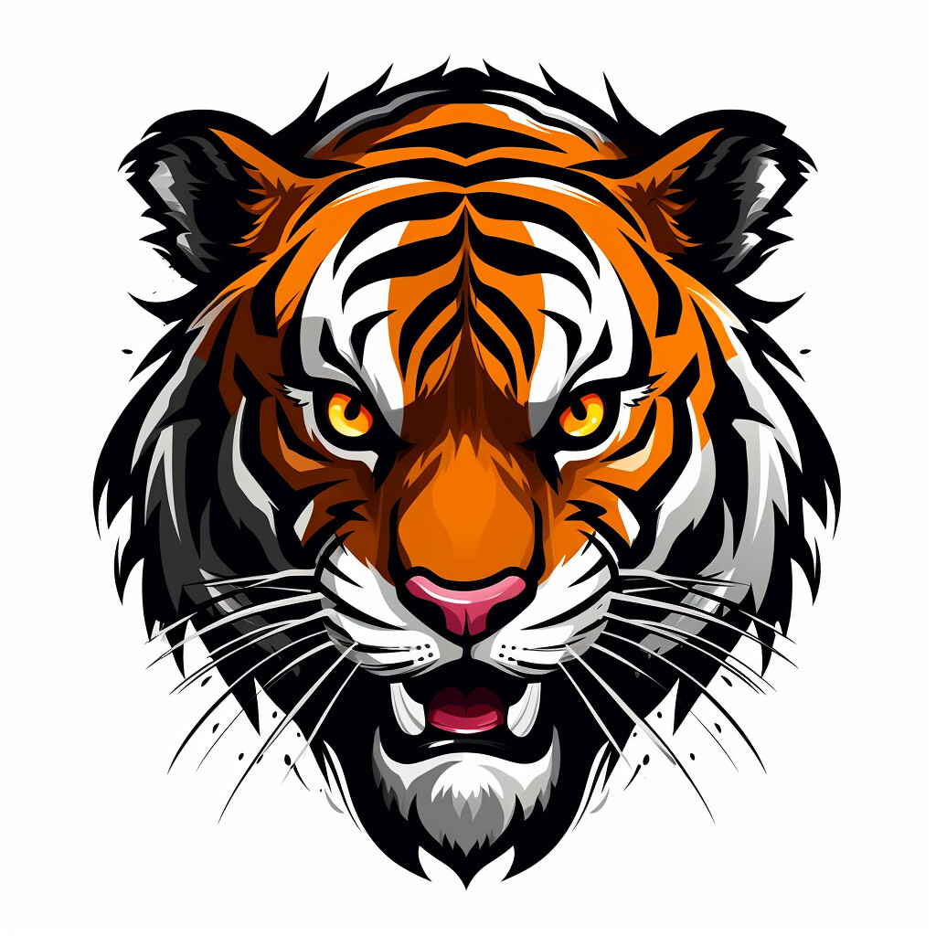 tiger head logo vector