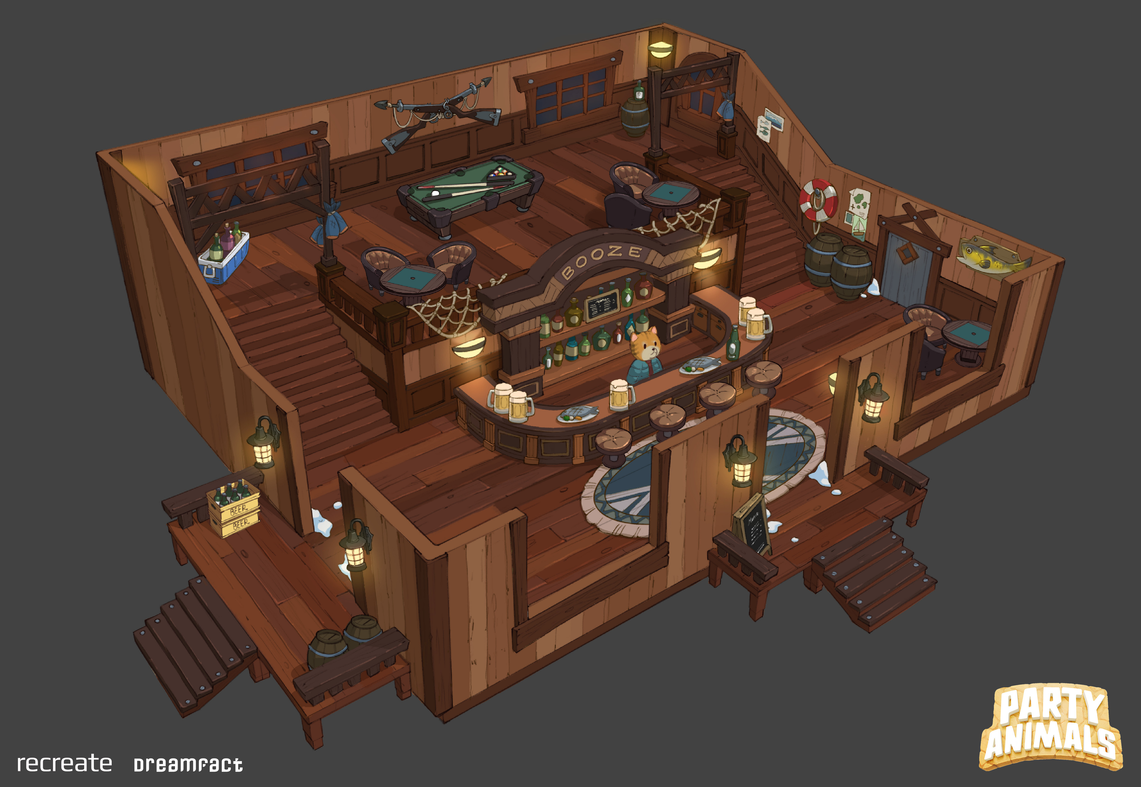 ArtStation - Party Animals - Winter Cabin