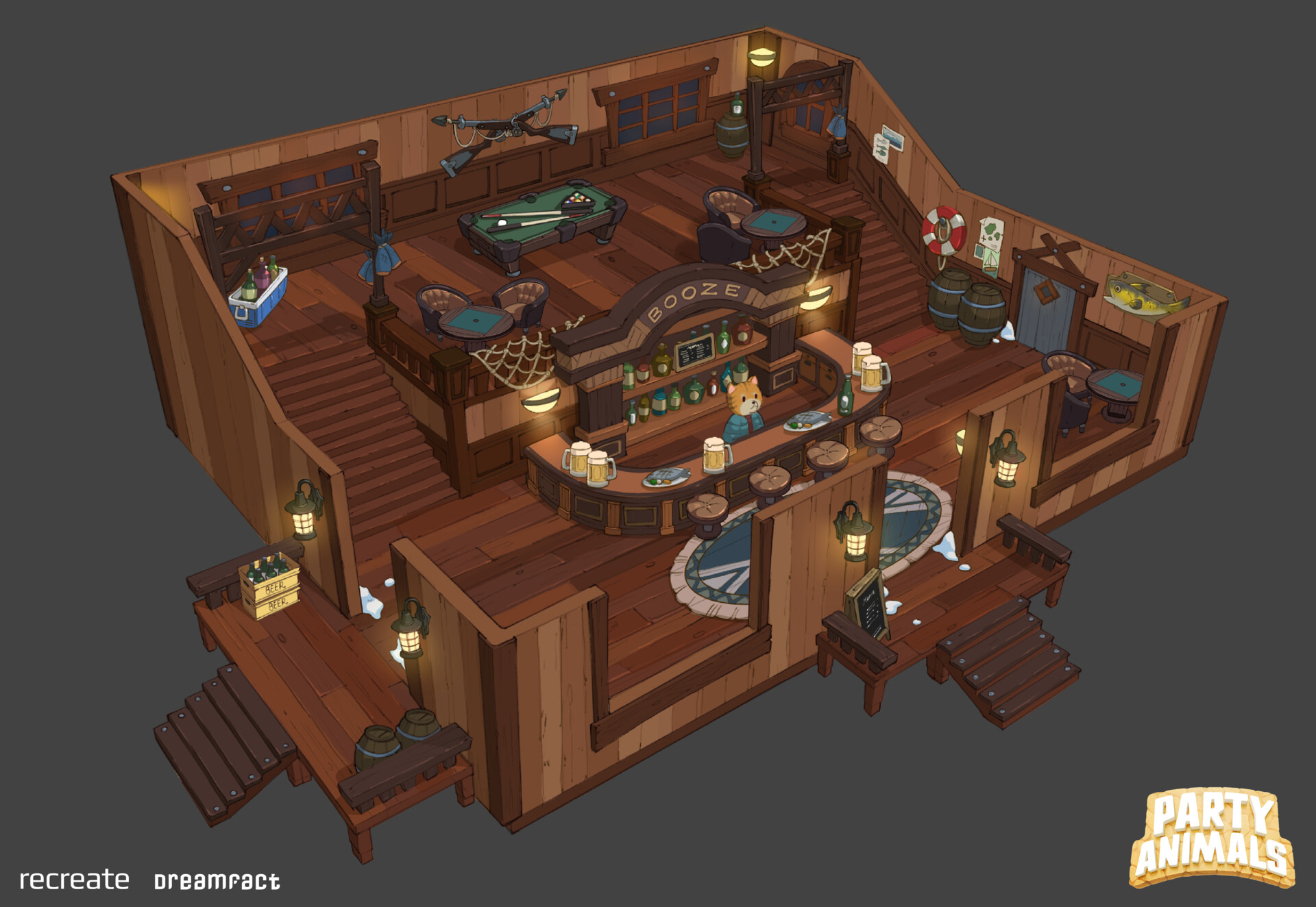 ArtStation - Party Animals - Winter Cabin