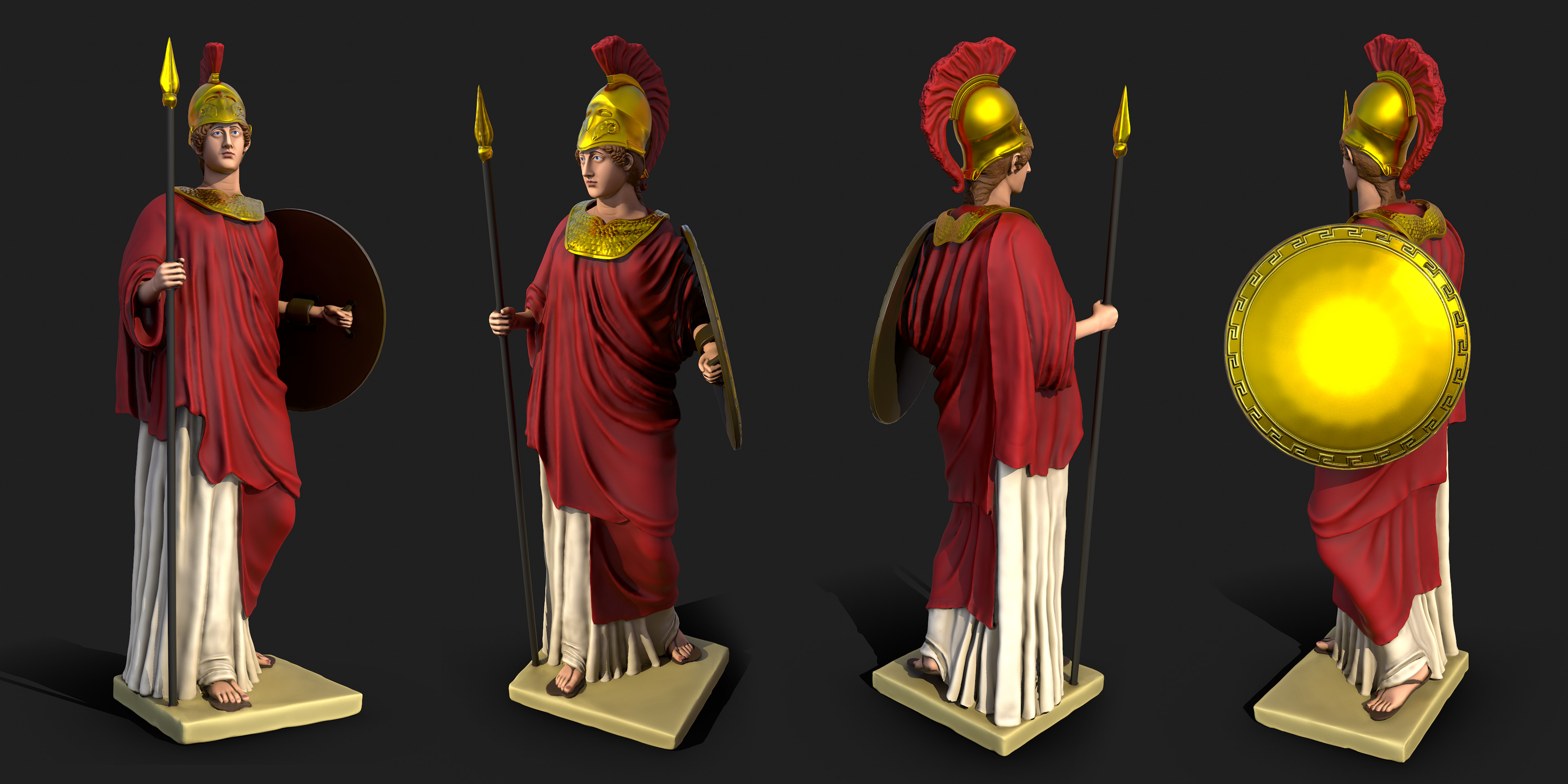 Minerva - Painted to how it would be painted in 3rd Century