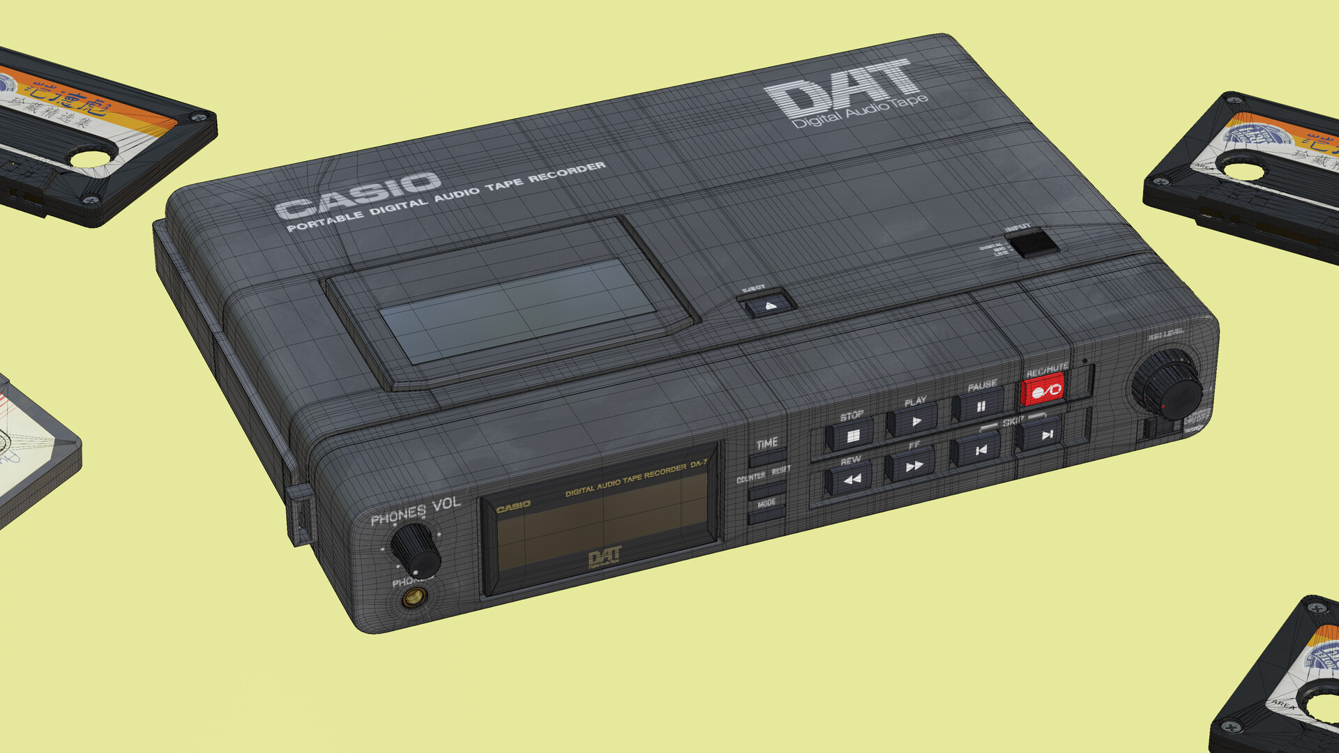 ArtStation - CASIO DAT 7 (Portable Digital Audio Tape Recorder DA 7)