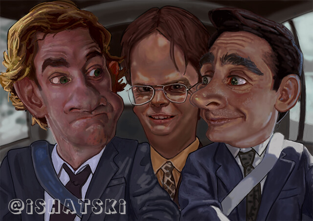 The Office...in a car but it`s The Office xD