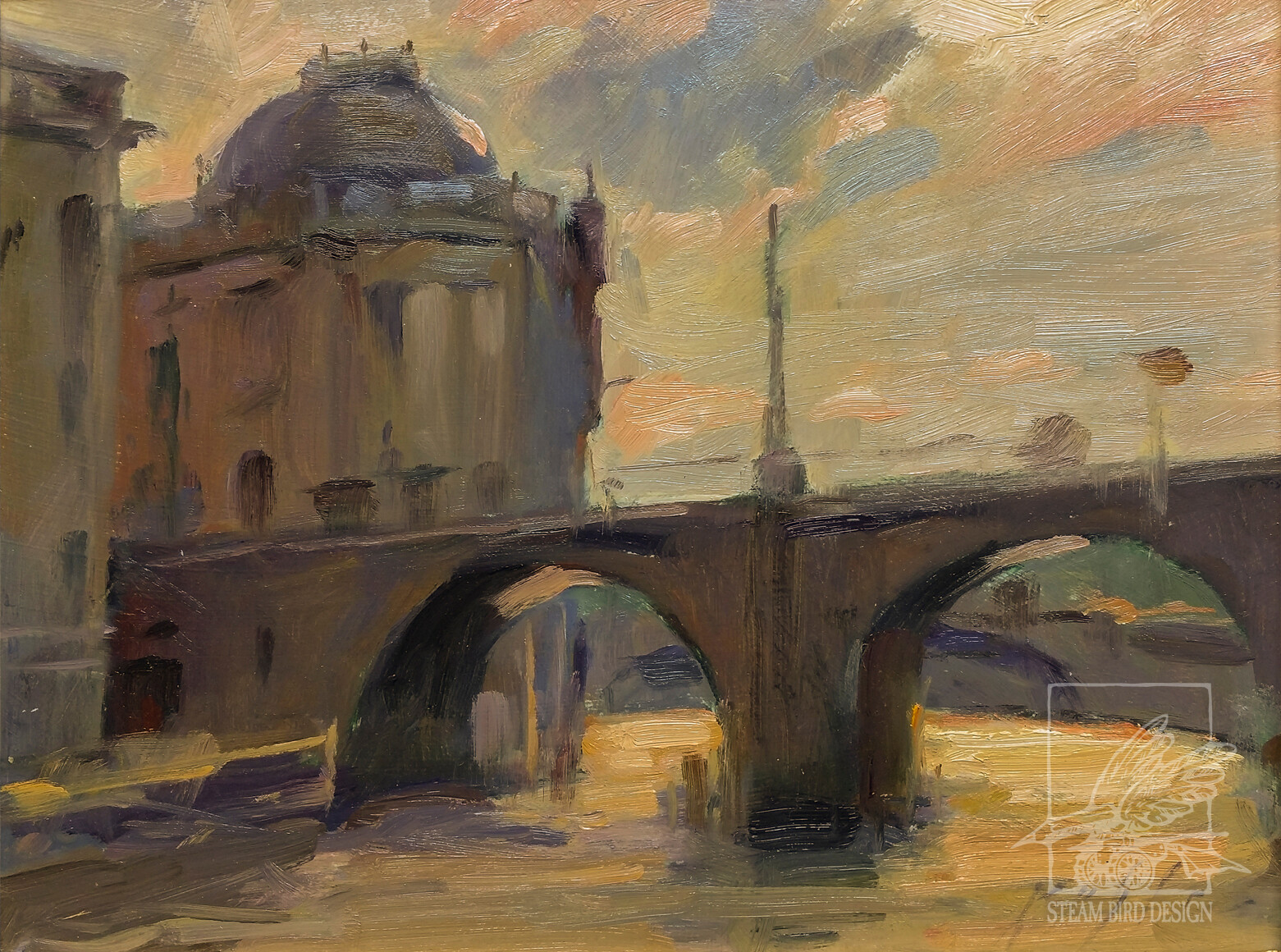 Bode Musuem, Berlin / 9x12 oil on board. Plein-air painting.