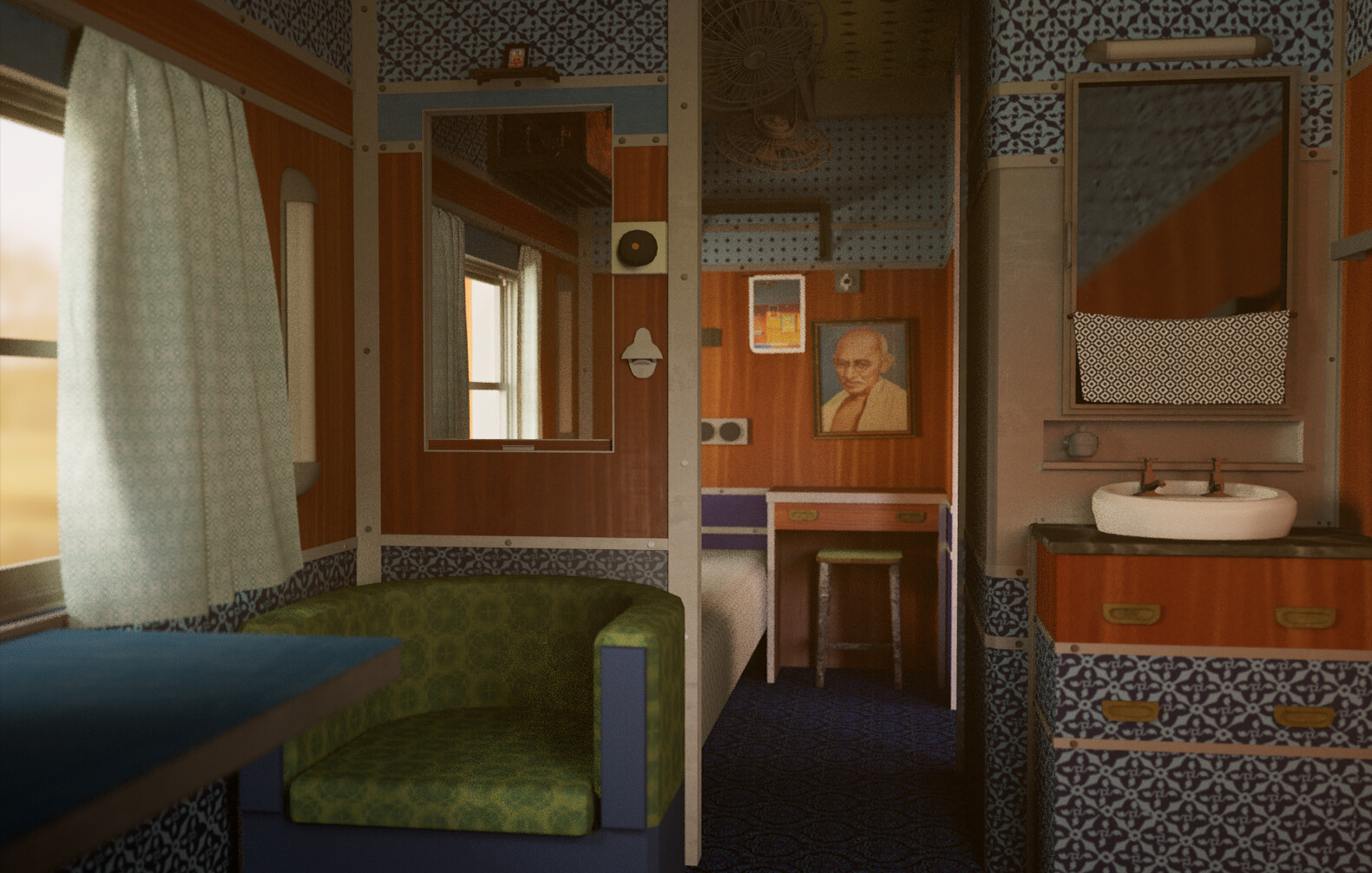 darjeeling limited train interior