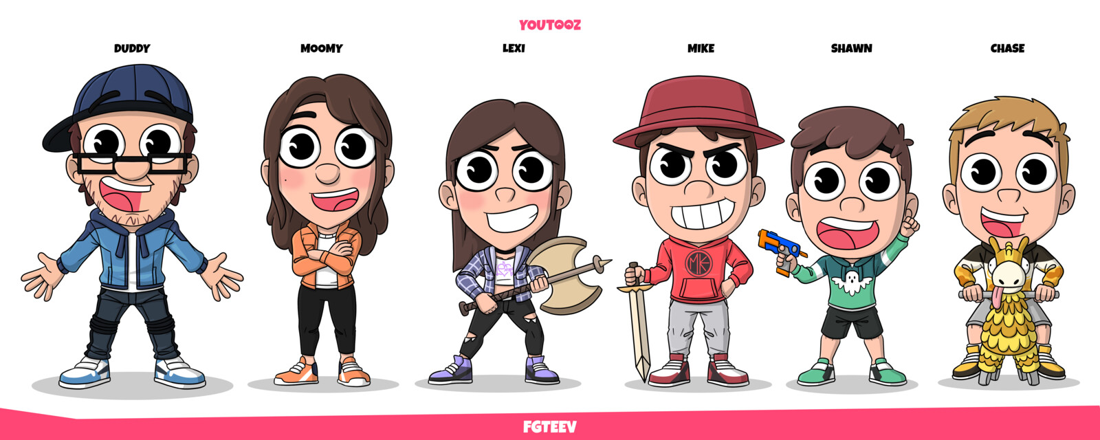 racckun Contracted Youtooz Concepts FGTeeV Feegee (Duddy), Moomy