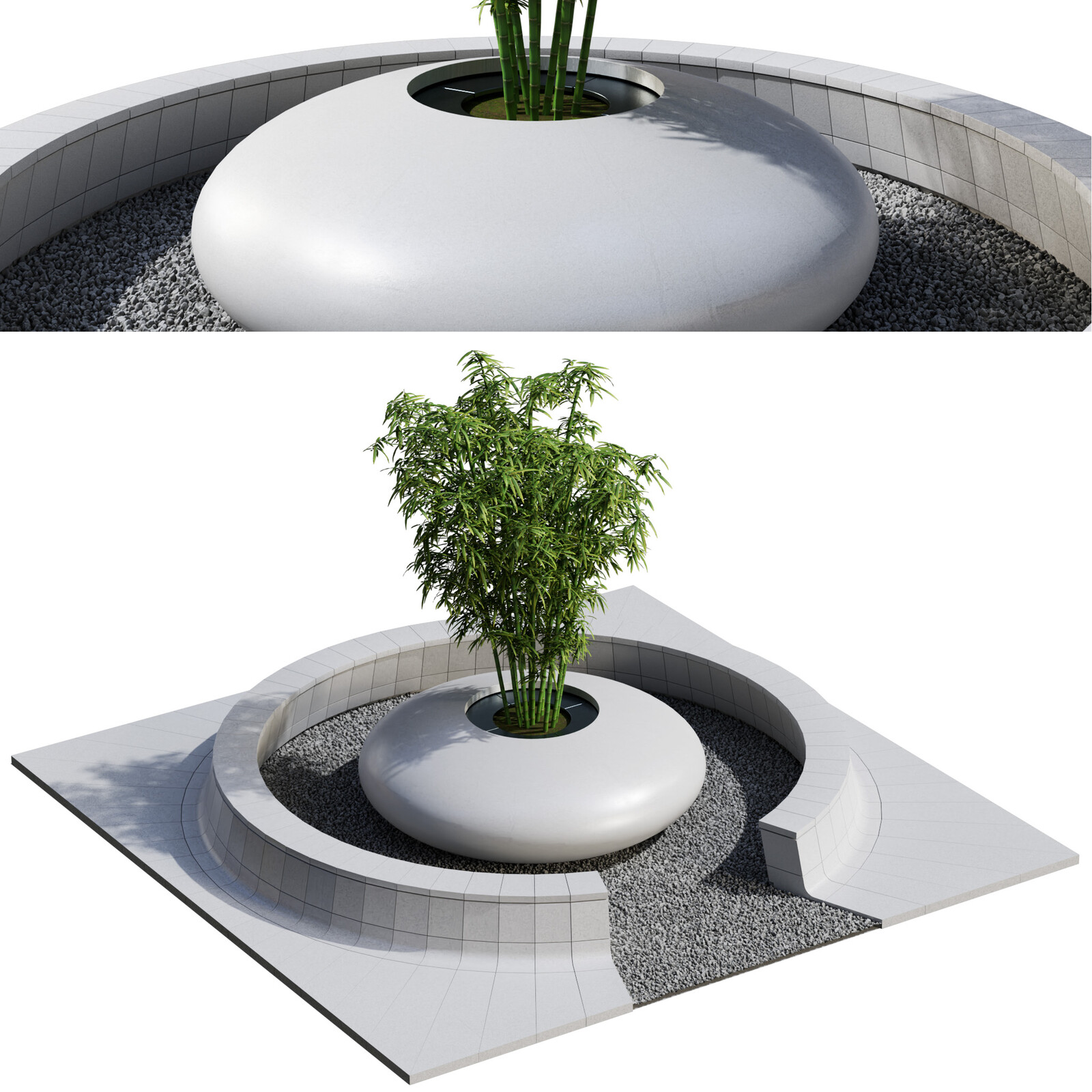 Modern Courtyard 02 | PBR | 4k | Midpoly
