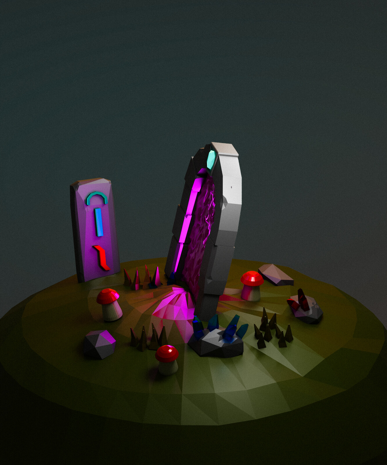 Low Poly Fantasy Door