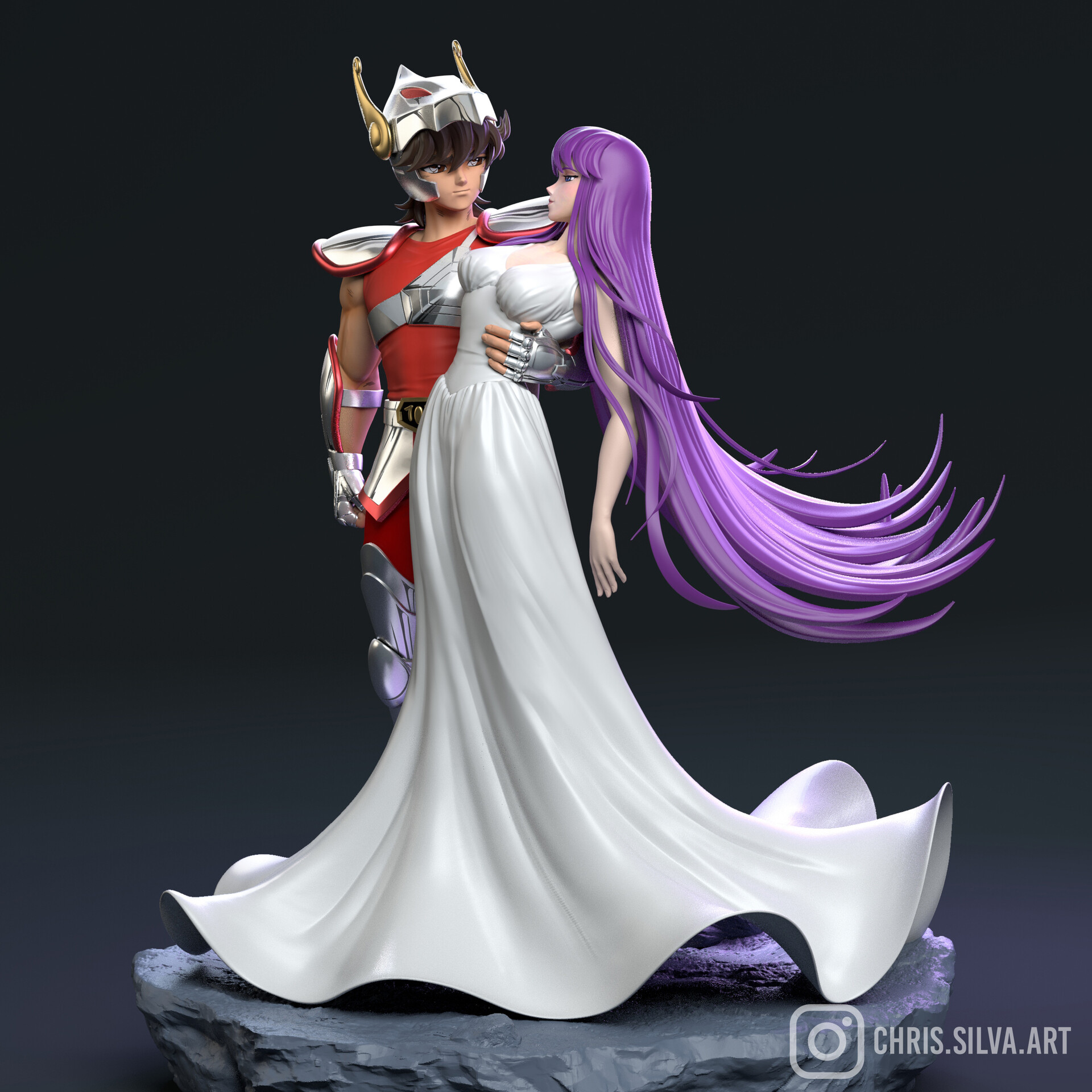 Ms, Saori Silva  exclusive 4本セット4set ArtStation - Saori and Seiya