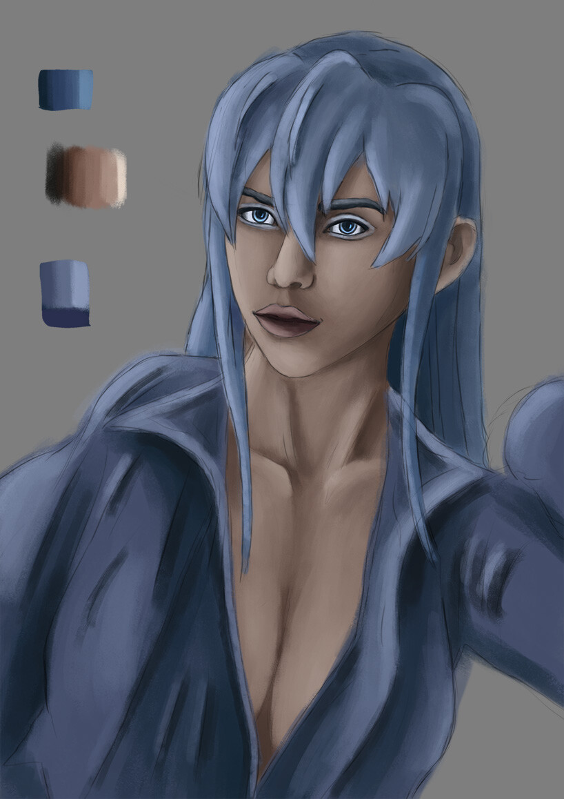 Quick rush of hair/clothes to get to it "finished" in time for time up