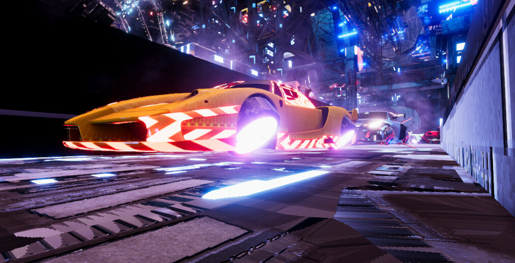 ArtStation - Float City VR ferrari and nissan hover