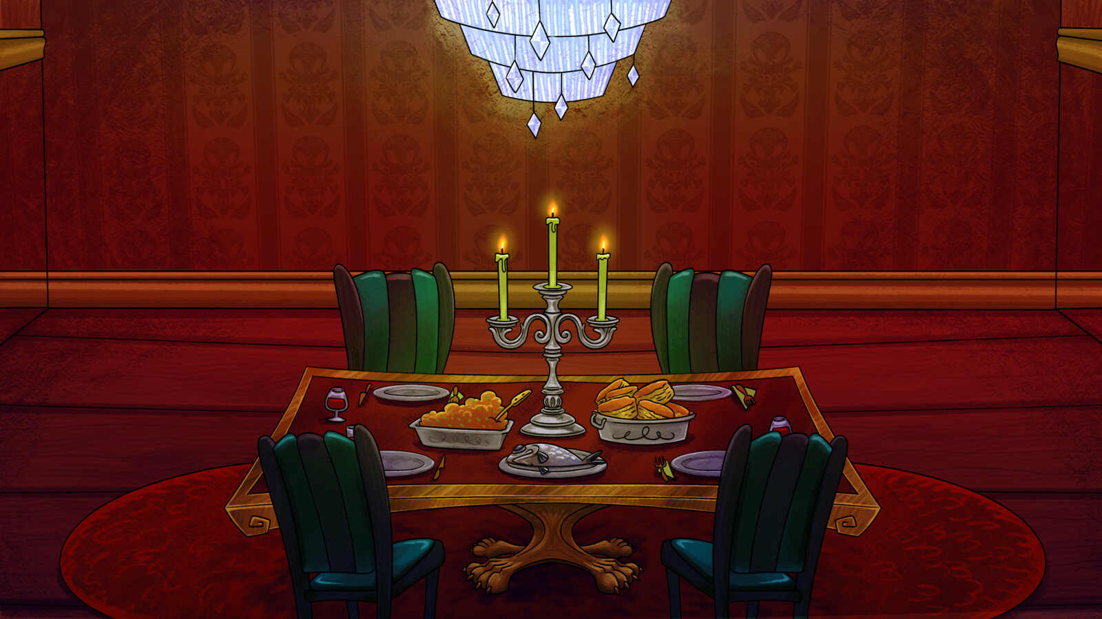 Spooky dining room
