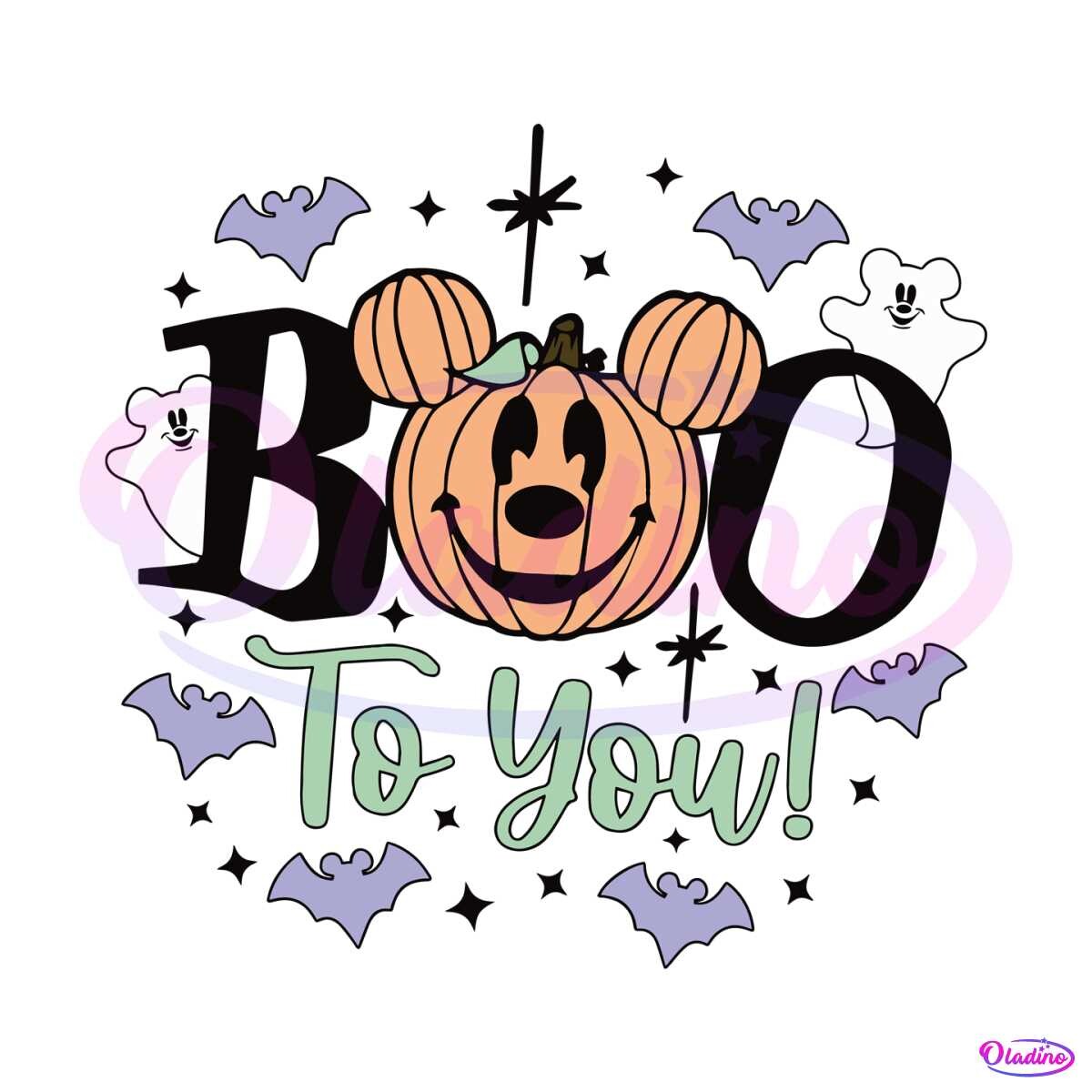 Boo To You
 ArtStation Disney Cute Mickey Boo To You SVG Graphic Design File
