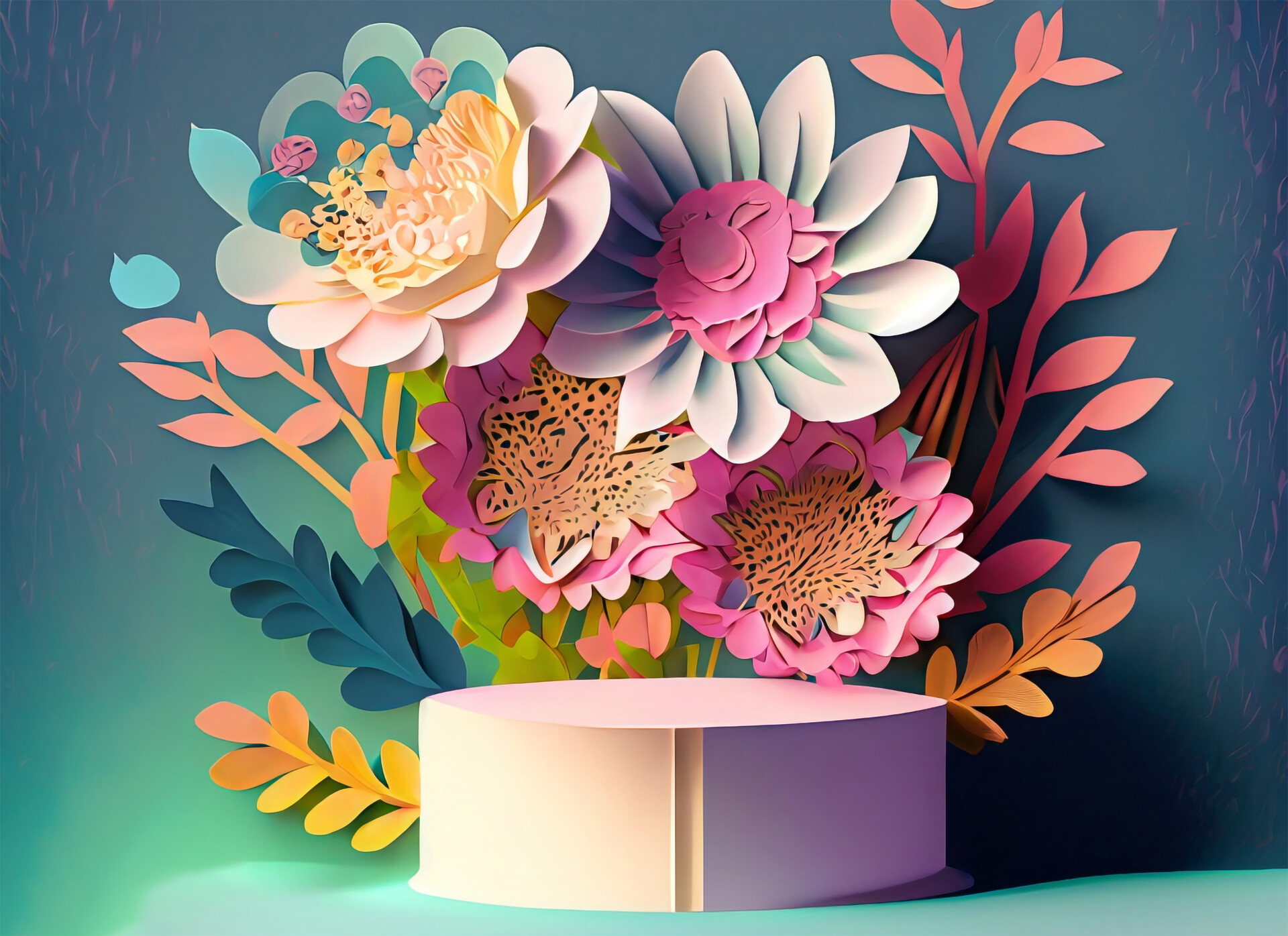 Flower bouquet arrangement in paper quilling style. Beautiful decorative  paperwork ornament. Generative AI illustration. 22129113 Stock Photo at  Vecteezy