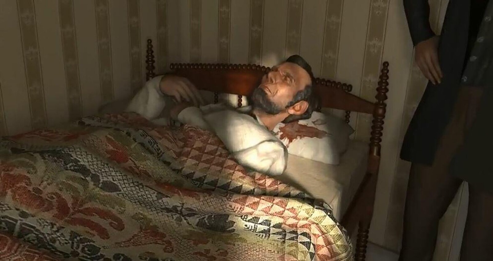 Abraham Lincoln Death Bed -AR Crime Scene.