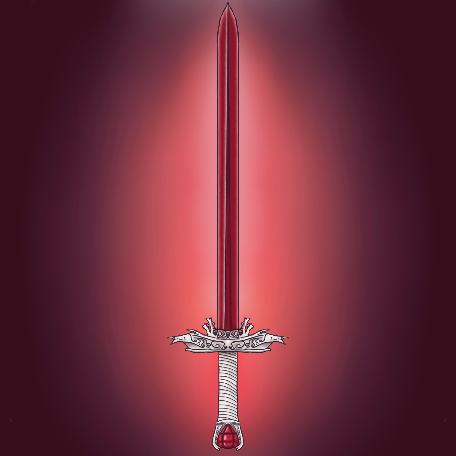 Dragonslayer - this is a design based on the description of Zar’roc, the blood-red sword from Eragon