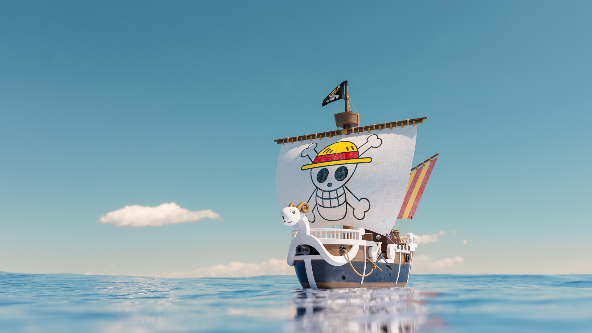 ArtStation - The Thousand Sunny - One Piece Animated Wallpaper