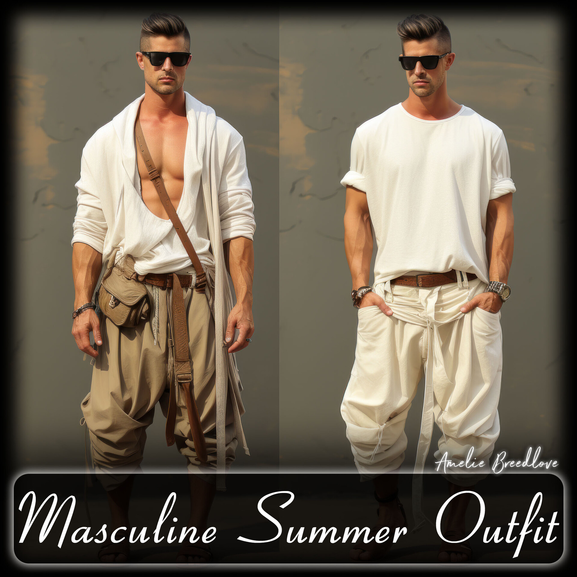 ArtStation - 200 Masculine Summer Outfit Reference Pack | 4K | v.48