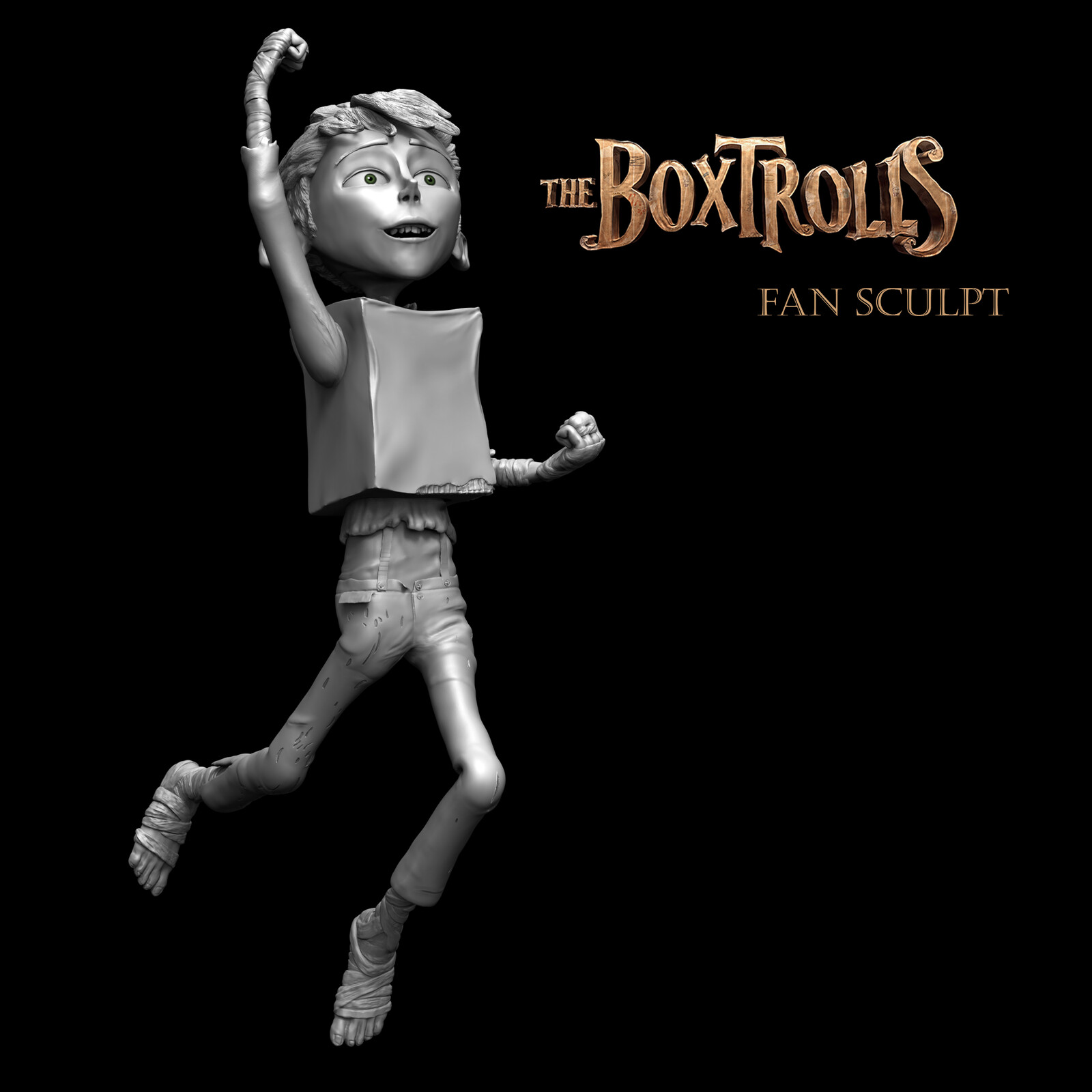 Pete Flint Eggs Boxtrolls fan sculpt