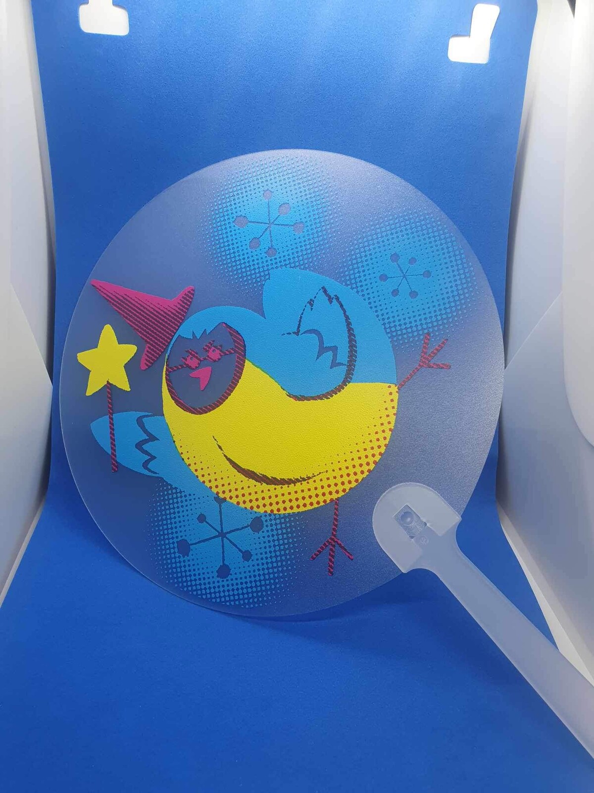 Photo of the plastic fan.