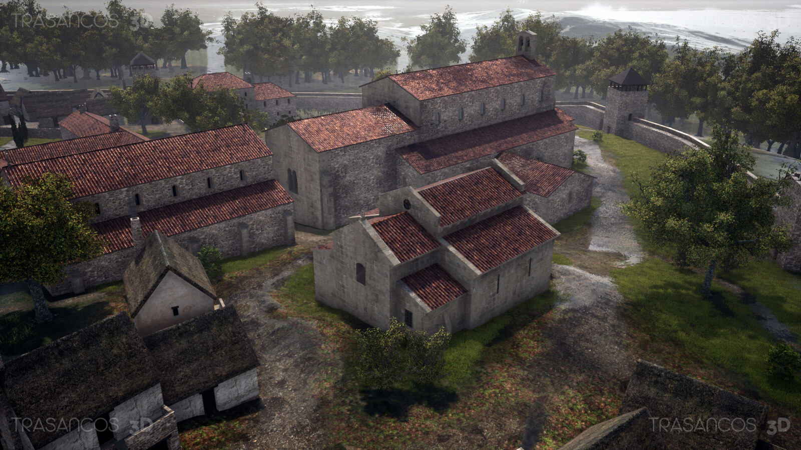 Santiago de Compostela around the 10th century. Rendered with Twinmotion 2021.