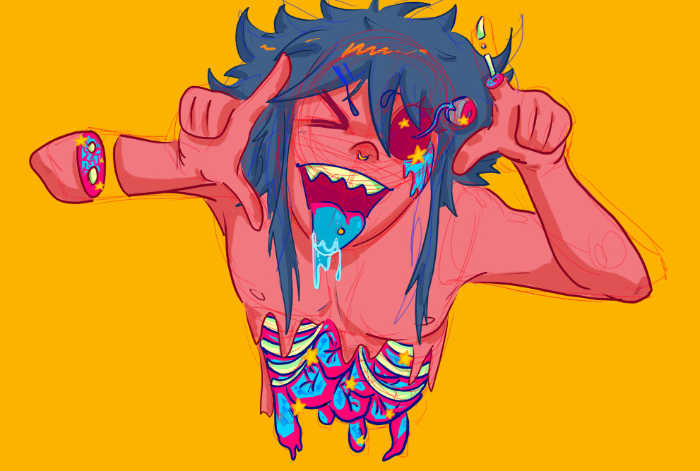 ArtStation Goretober day2 Candy Gore