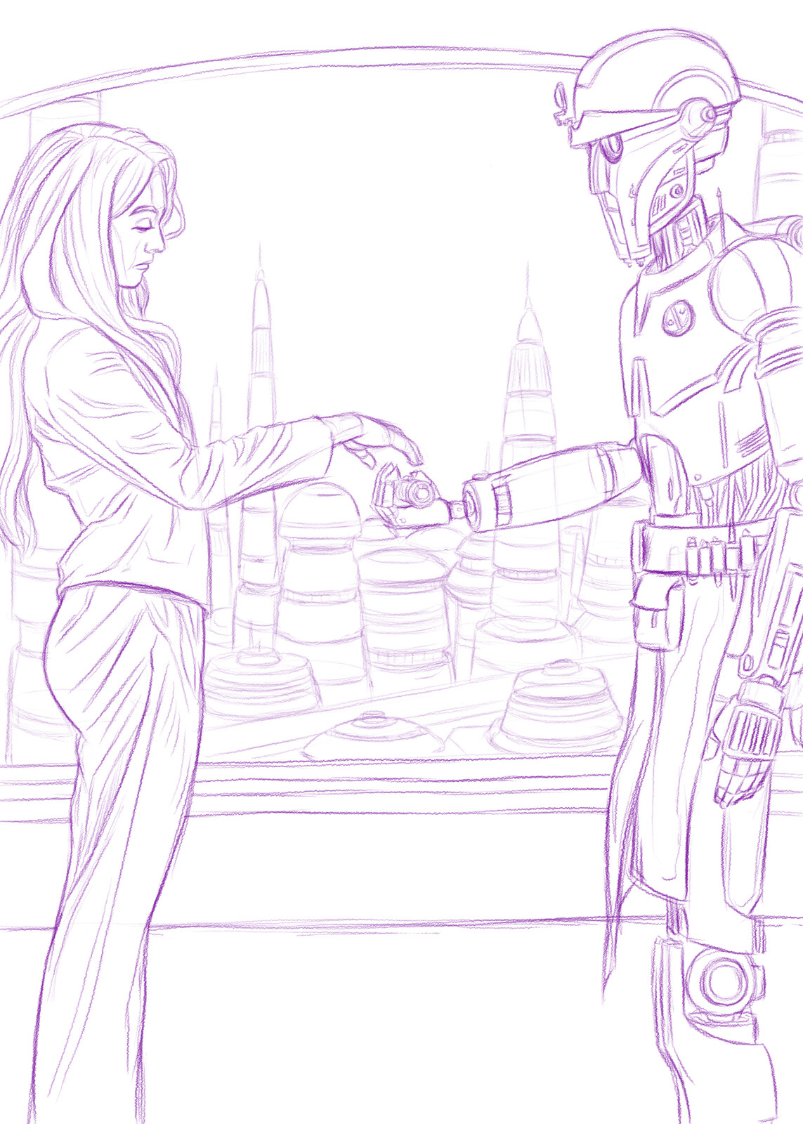 Refined drawing.