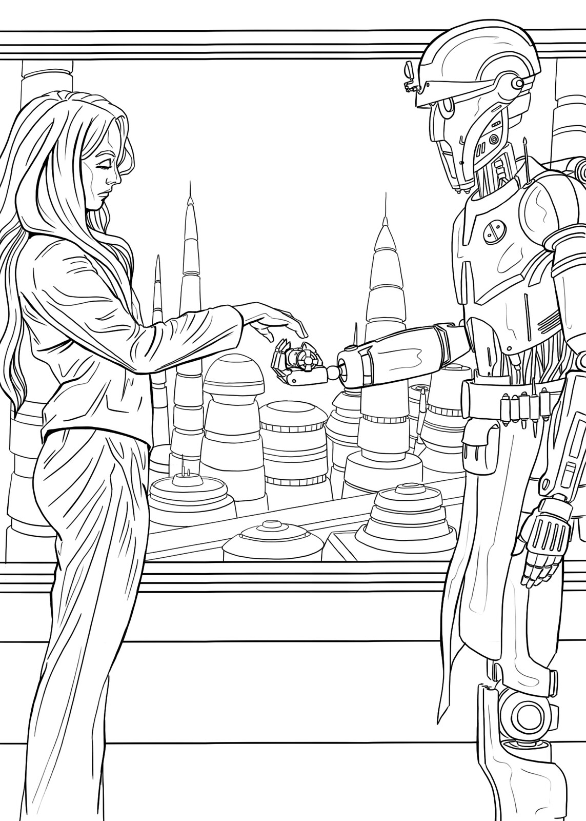 Line art.