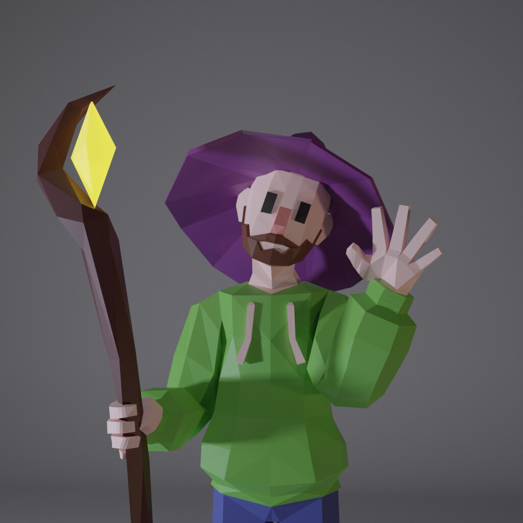 RPG Dad Low Poly Model