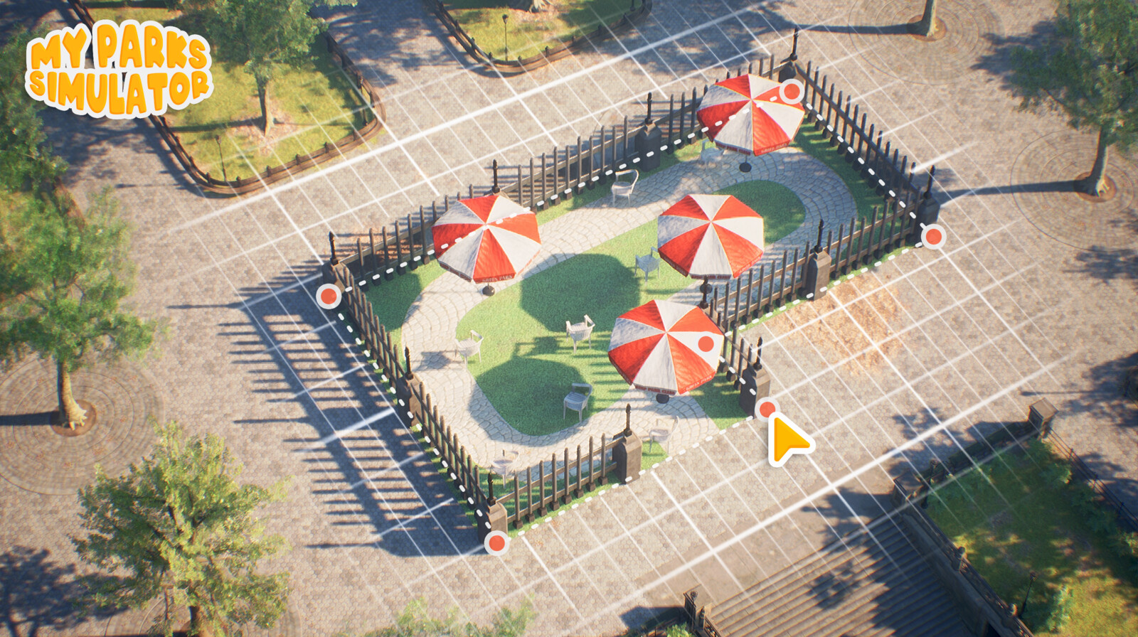 Mockup of the gameplay application of procedural parks tool