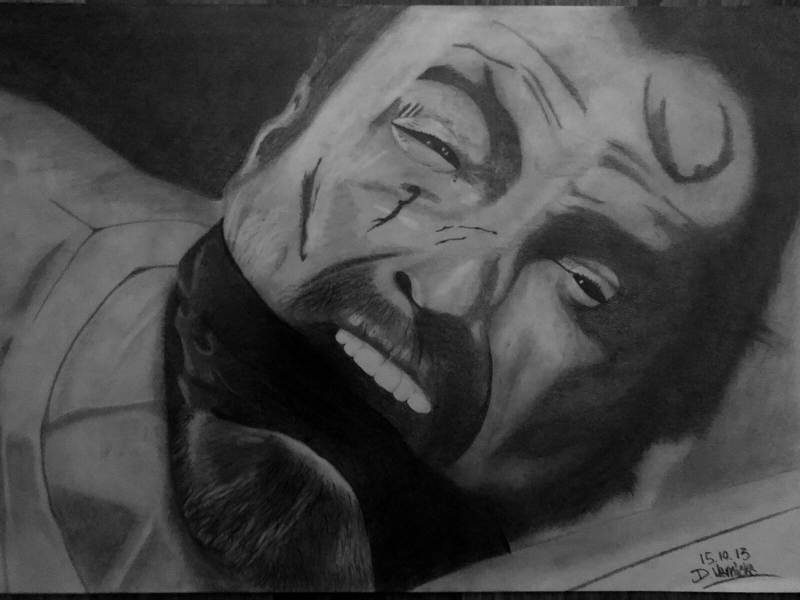 Jesse Pinkman (2013, DIN A4)

I am pretty sure every Breaking Bad Fan will remember this scene. Heartbreaking and gut wrenching.