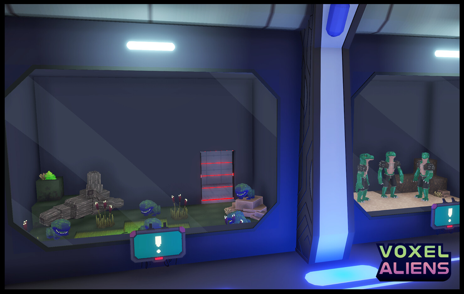 Voxel Aliens Alien Enclosures Corridors