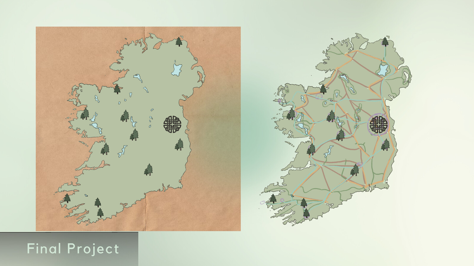 Map of Ireland with tunnel markers.