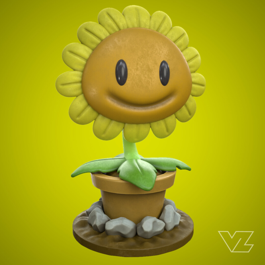 Plants Vs Zombies Sunflower Peashooter