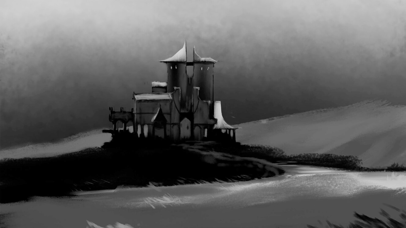 Castle quick thumbnail in Krita