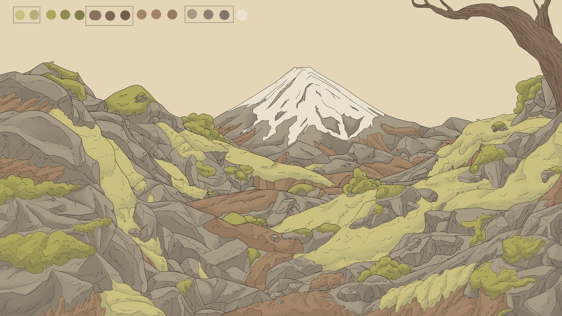 Phineas Goh - Fantastical Yokai Mountain Environment