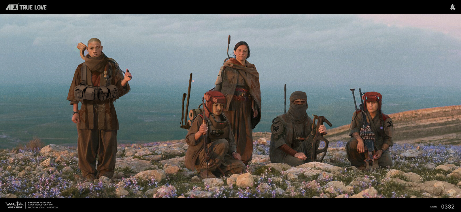 Freedom Fighters - Painted over a photo by Joey L. Kurdistan
