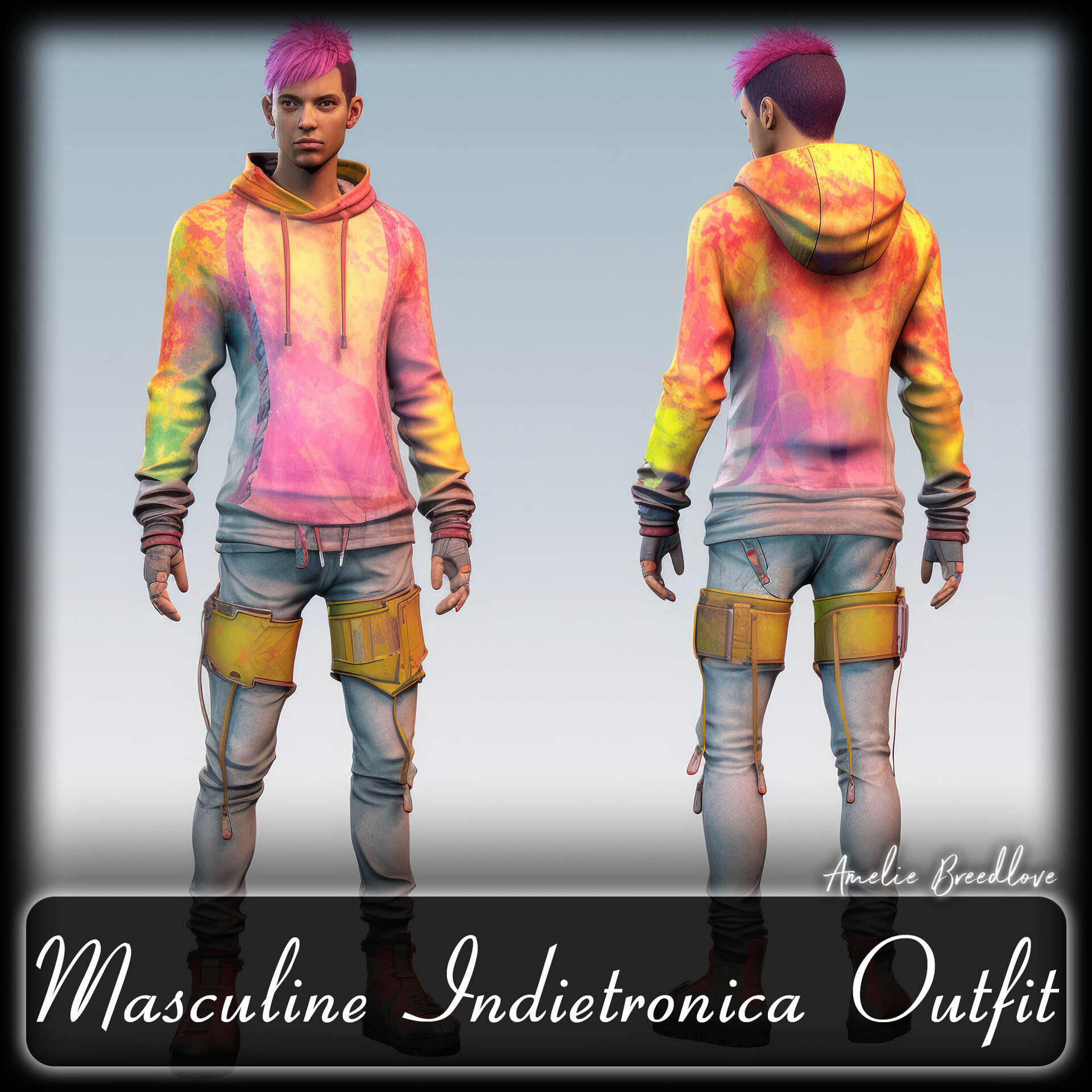 ArtStation - 200 Masculine Indietronica Outfit Reference Pack | 4K | v.76