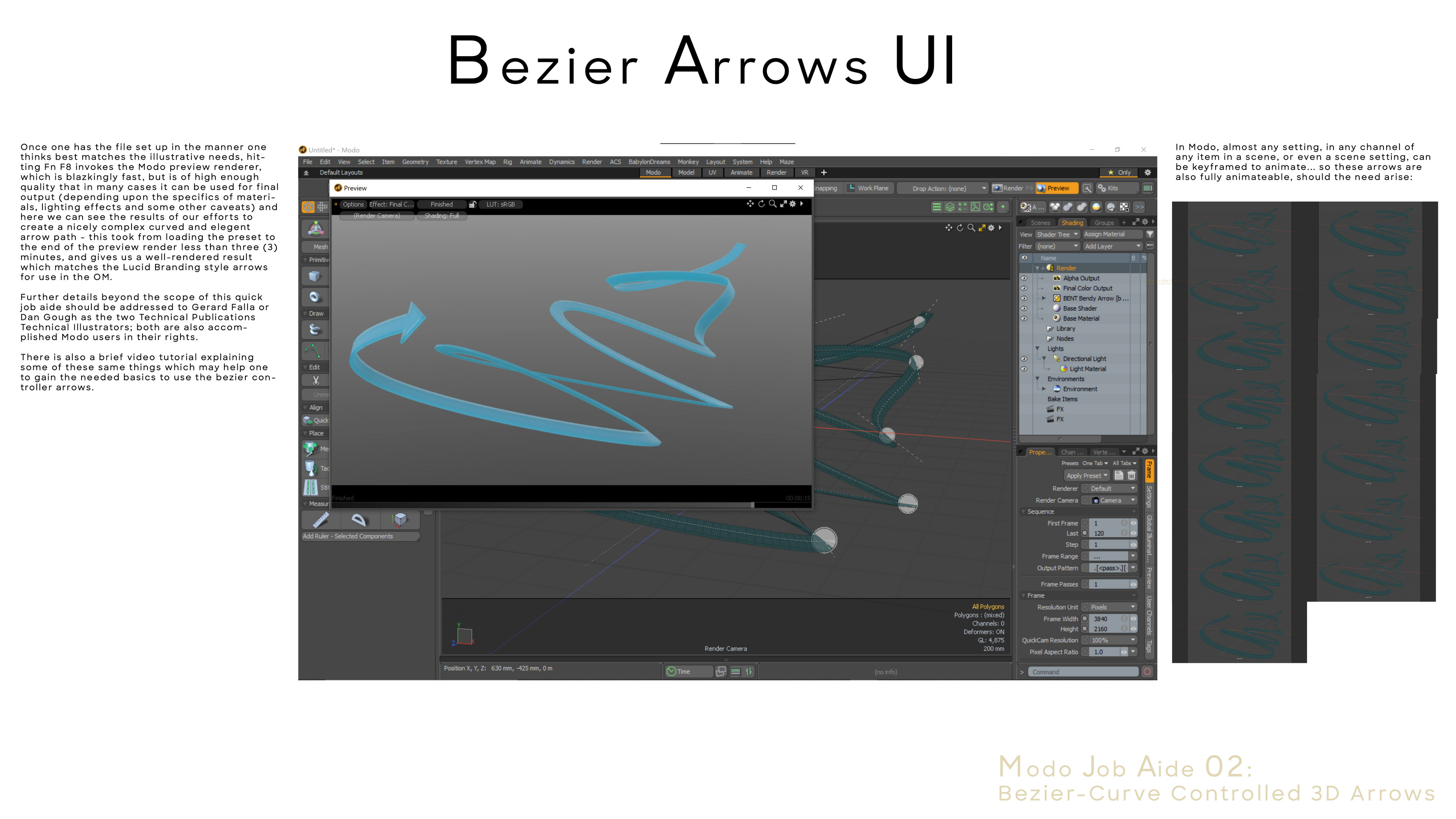 Part of an internal Job Aide meta doc I created to explain use of the bezier flexible arrow preset I developed, used and deployed for Lucid Motors.